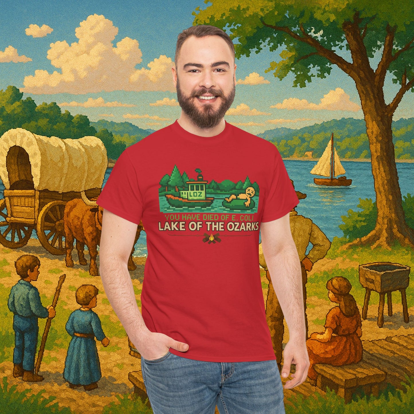 You Have Died of E. coli – Dark Humor Lake of the Ozarks T-Shirt