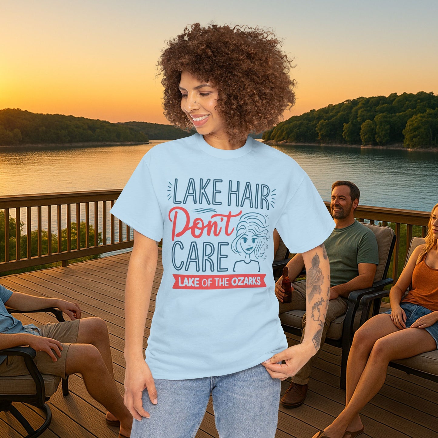 Lake Hair Don’t Care – Women’s Lake of the Ozarks T-Shirt