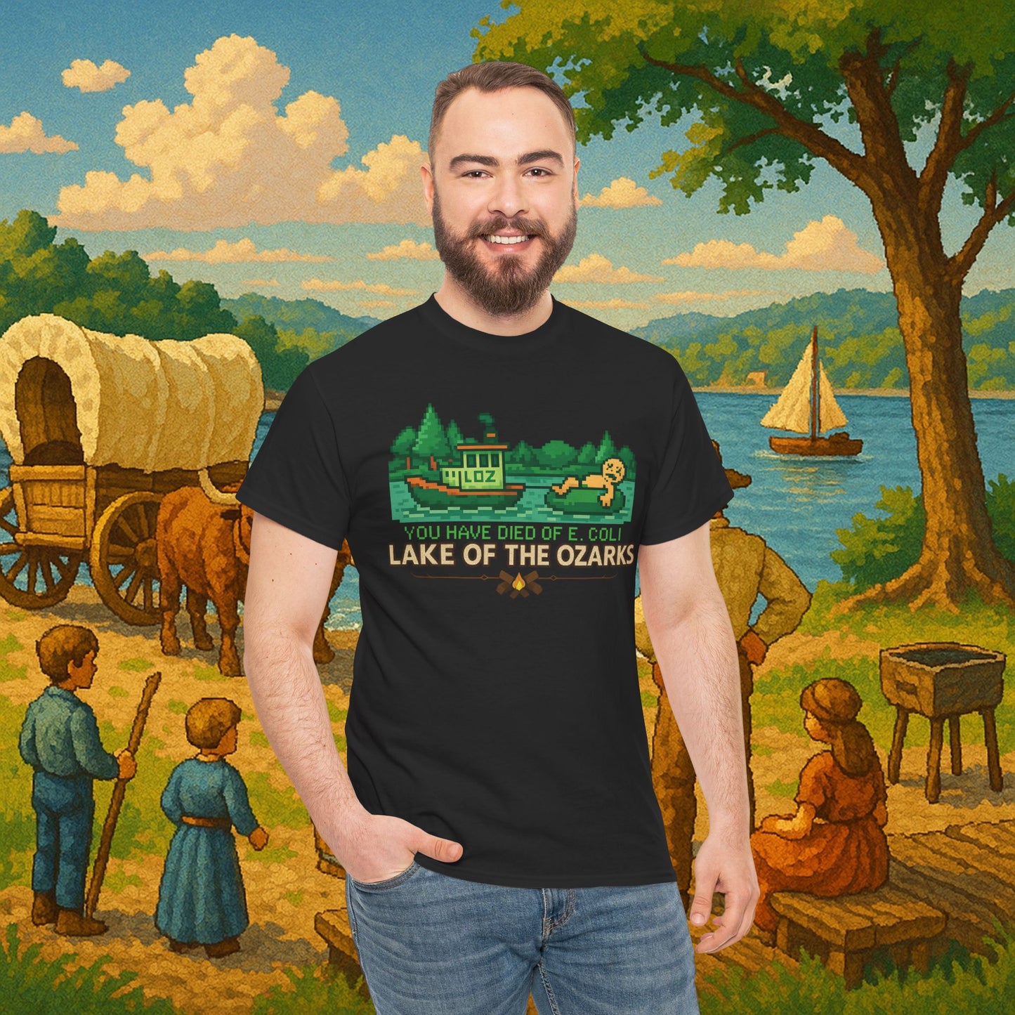 You Have Died of E. coli – Dark Humor Lake of the Ozarks T-Shirt