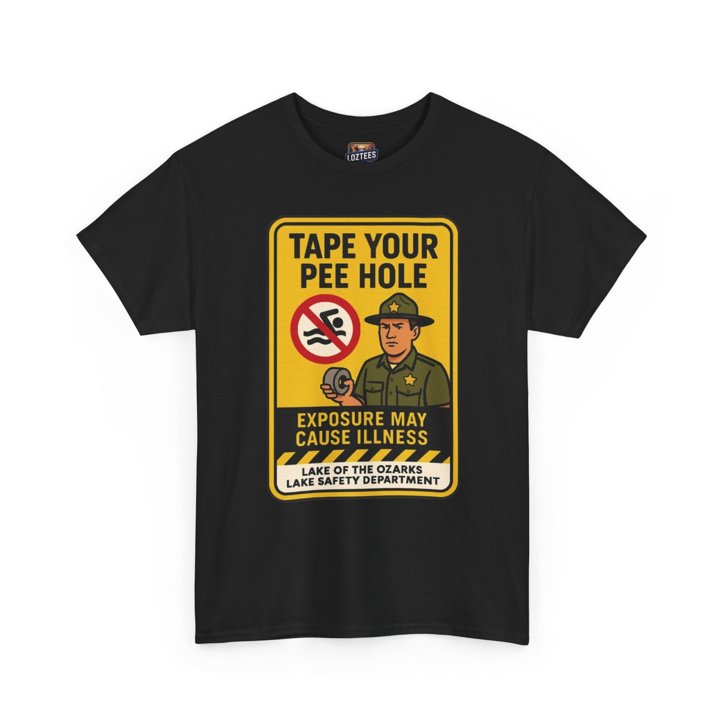 "Tape Your Pee Hole" Lake Of The Ozarks Warning T-Shirt
