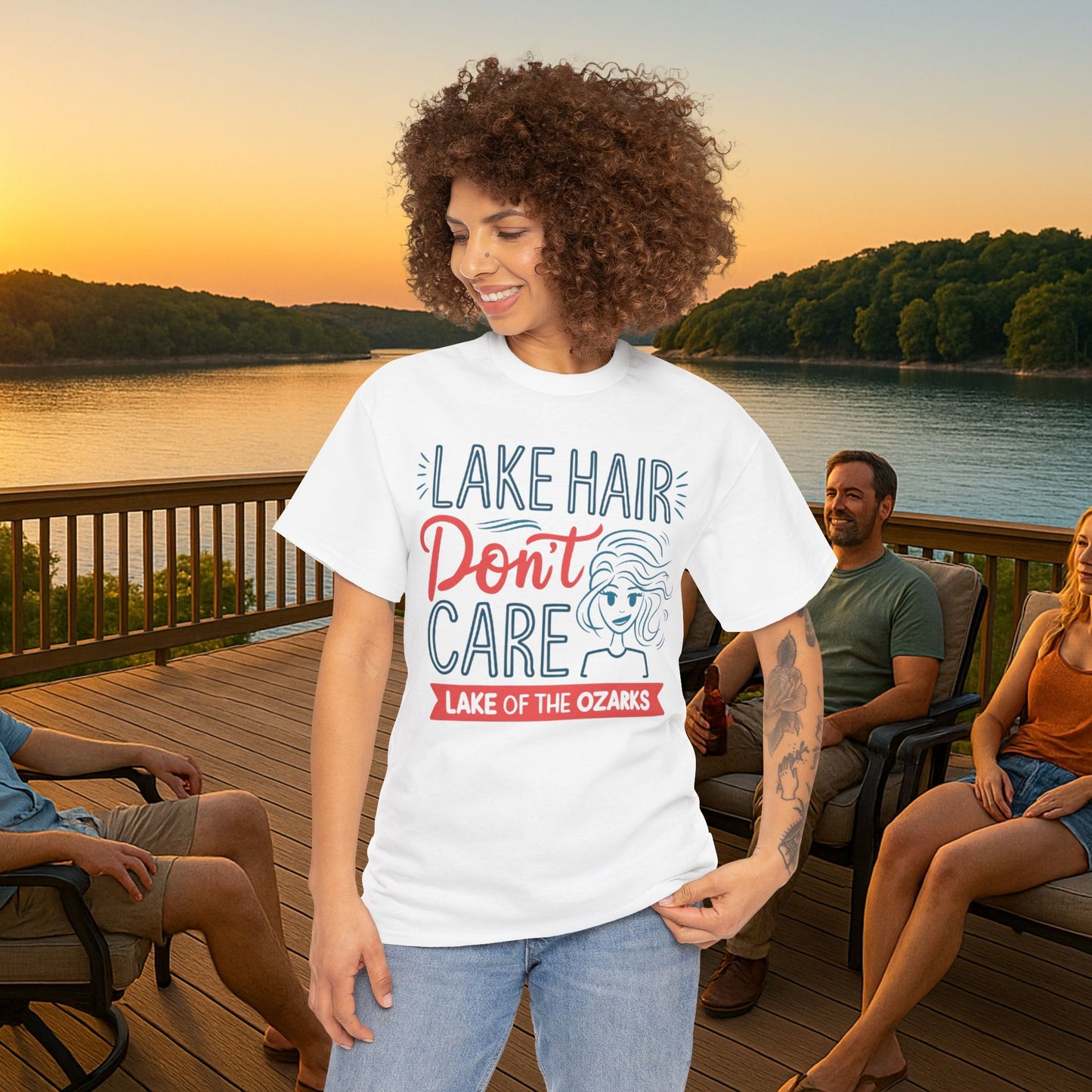 Lake Hair Don’t Care – Women’s Lake of the Ozarks T-Shirt