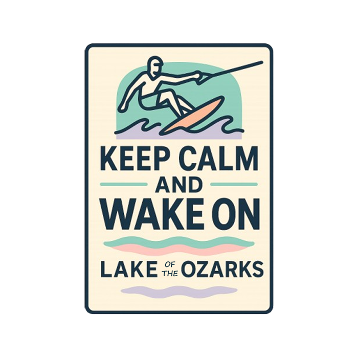 Keep Calm & Wake On – Wakeboard Lake of the Ozarks T-Shirt