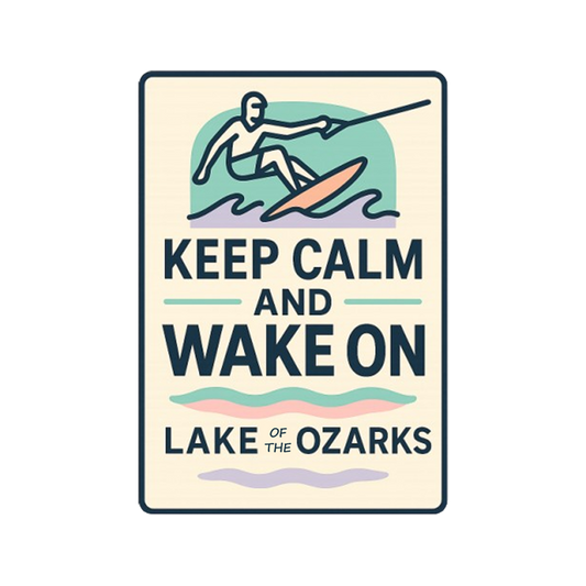 Keep Calm & Wake On – Wakeboard Lake of the Ozarks T-Shirt